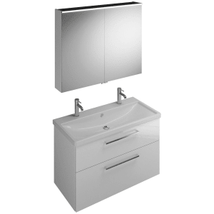 burgbad Eqio Möbelkombination inkl. Keramik-Waschtisch 103 cm, mit Stangengriff P95