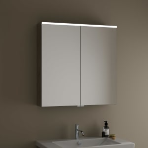 burgbad Eqio Spiegelschrank mit LED-Aufsatzleuchte 80 cm