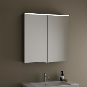 burgbad Eqio Spiegelschrank mit LED-Aufsatzleuchte 80 cm