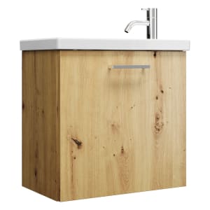 burgbad Eqio Waschtischkombination mit Keramik-Waschtisch, 53 cm, mit Stangengriff P95