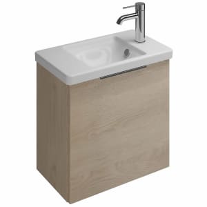 burgbad Eqio Waschtischkombination mit Keramik-Waschtisch, 53 cm, mit Griff G0200