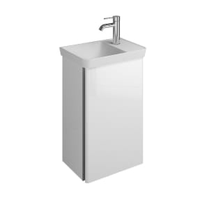 burgbad Iveo Waschtischkombination mit Mineralguss-Waschtisch 44 cm Links