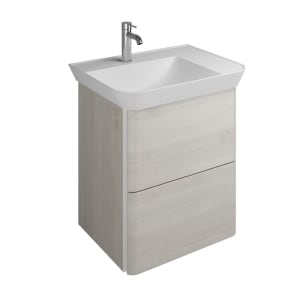 burgbad Iveo Waschtischkombination mit Mineralguss-Waschtisch 65 cm Links