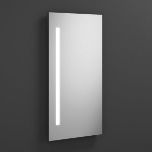 burgbad Yumo Badspiegel mit vertikaler LED-Beleuchtung links, 40 cm in Chromoptik?4:0†source?