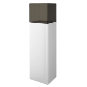 burgbad Yumo Halbhoher Schrank 35 x 32 x 128 cm mit Griff G0179, Anschlag rechts