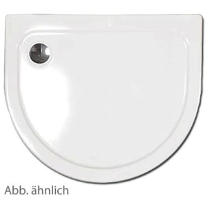 Caribia Rondo Halbkreis-Duschwanne 100 x 70 x 15 cm