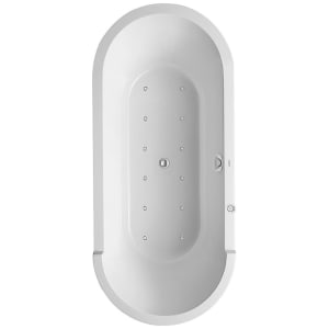 Duravit Starck Oval Whirlwanne 180 x 80 cm freistehend mit Jet System, zwei Rückenschrägen