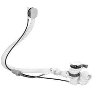 Duravit Ab-, Ein- und Überlaufgarnitur Quadroval mit Bodenzulauf für Whirlwannen