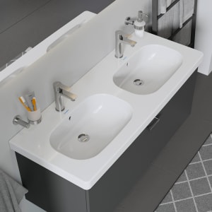 Duravit D-Code Möbel-Doppelwaschtisch 120 cm