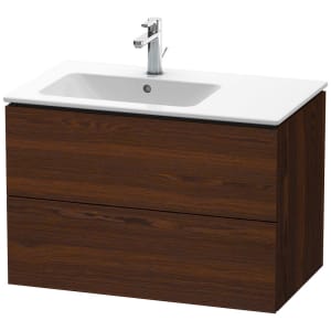 Duravit L-Cube Waschtischunterbau wandhängend mit 2 Auszügen, 82 x 48,1 cm, Becken links