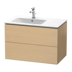 Duravit L-Cube Waschtischunterbau wandhängend mit 2 Auszügen, 82 x 48,1 cm, Becken links