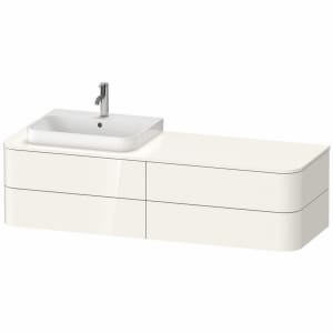 Duravit Happy D.2 Plus Waschtischunterschrank mit 4 Schubkästen, 160 x 40,8 cm, für Konsole und Becken links