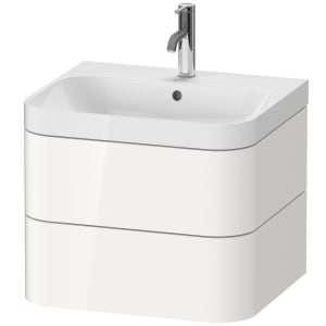Duravit Happy D.2 Plus c-shaped Waschtisch mit 1 Hahnloch, mit Unterschrank, 57,5 x 49 cm