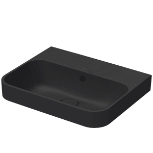 Duravit Happy D.2 Plus Aufsatzbecken 50 cm, anthrazit matt, mit Überlauf, ohne Hahnloch