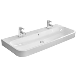 Duravit Happy D.2 Möbelwaschtisch 120 cm geschliffen, mit 2 Hahnlöchern