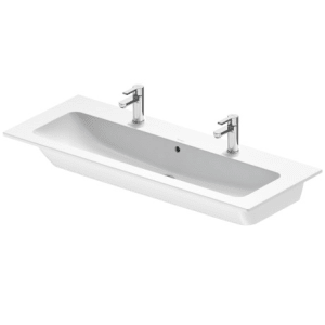 Duravit ME by Starck Möbelwaschtisch 123 cm mit 2 x 1 Hahnloch