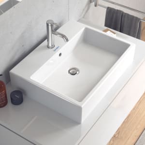 Duravit Vero Air Aufsatzbecken geschliffen mit 1 Hahnloch 60 x 47 cm, mit Überlauf