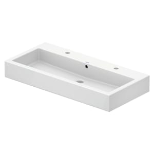 Duravit Vero Waschtisch 100 cm, mit 2 Hahnlöchern, mit Überlauf