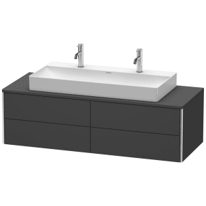 Duravit XSquare Waschtischunterbau für Konsole wandhängend 140 cm mit 4 Schubkästen, für Becken mittig