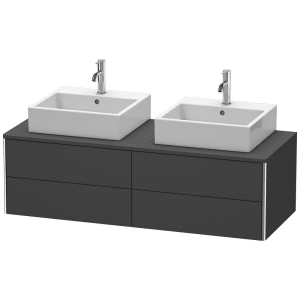 Duravit XSquare Waschtischunterbau für Konsole wandhängend 140 cm, mit 4 Schubkästen, für 2 Becken
