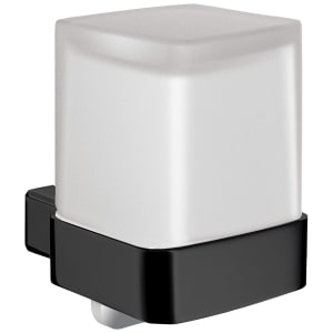 Emco Loft black Flüssigseifenspender mit Stülpbecher aus Kristallglas, satiniert