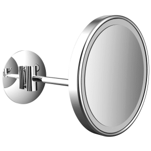 Emco LED Rasier- und Kosmetikspiegel Wandmodell mit 3-fach Vergrößerung, rund Ø 20,3 cm