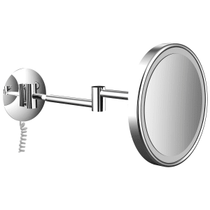 Frasco LED-Wandspiegel rund Ø 20,3 cm mit Spiralkabel 2-armig