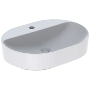 Geberit VariForm Aufsatzwaschtisch 60 x 45 cm, elliptisch, mit Hahnlochbank