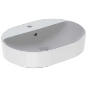 Geberit VariForm Aufsatzwaschtisch 60 x 45 cm, elliptisch, mit Hahnlochbank
