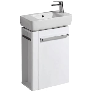 Geberit Renova Compact Handwaschbecken-Unterschrank 44,8 cm, mit Handtuchhalter links