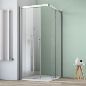 GEO maw flex Eckeinstieg mit 2 Schiebetüren 4-teilig, 90 x 100 cm