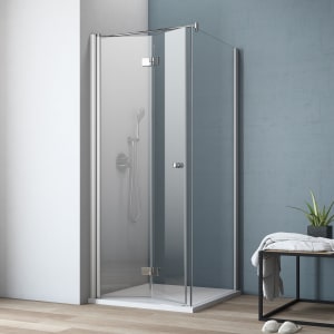 GEO maw flex Dreh-Falttür links 2-teilig mit Seitenwand, 100 x 90 cm