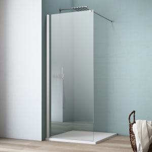 GEO maw flex 1-tlg. Seitenwand mit Wandprofil, 120 cm Sondermaß mit Glasbeschichtung