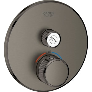 GROHE Grohtherm SmartControl Thermostat Fertigmontageset mit einem Absperrventil, runde Ausführung