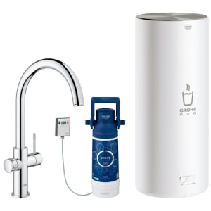 GROHE Red Duo Armatur und Boiler Größe L, Armatur mit C-Auslauf