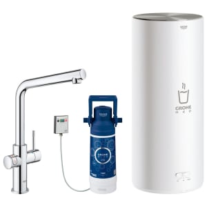 GROHE Red Duo Armatur und Boiler Größe L, Armatur mit L-Auslauf