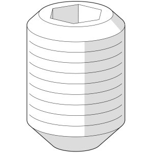 Hansa Gewindestift M5 x 7, SW 2,5