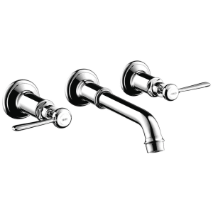 AXOR Montreux 3-Loch Waschtischarmatur UP für Wandmontage mit Hebelgriffen