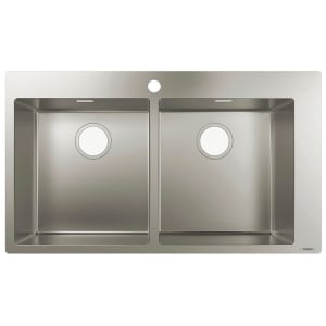 hansgrohe S711-F765 Einbauspüle 370/370 mit 2 Becken, ohne Abtropffläche