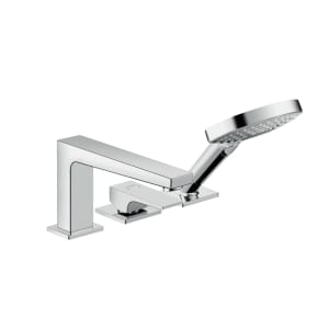 hansgrohe Metropol 3-Loch Einhebel-Wannenrandmischer mit Hebelgriff