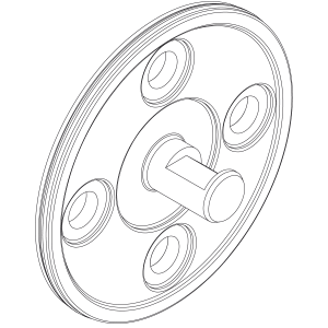 hansgrohe Ersatz-Wandflansch für Showerpipe