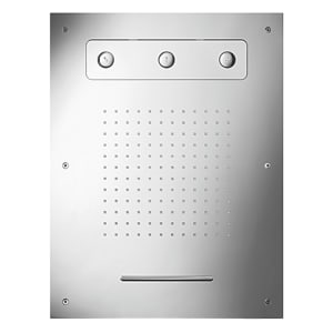 Herzbach LIVING SPA Regenbrause 63 x 48 cm Multifunktion 3, Deckenmontage