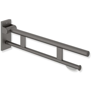 HEWI System 900 Stützklappgriff Duo Design A mit WC-Papierhalter, 85 cm