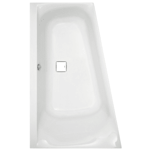 Hoesch Thasos Eckbadewanne 175 x 110 cm linke Ausführung Ablaufabdeckung weiß
