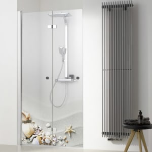 HSK Atelier Plan Drehfalttür für Nische Sonderbreite bis 130 cm Anschlag links