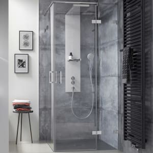 HSK Atelier Plan Pur Eckeinstieg mit 2 Drehtüren an Nebenteilen, Sondermaß