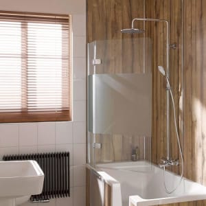 HSK Premium Softcube Badewannenaufsatz pendelbar 2-teilig Anschlag links