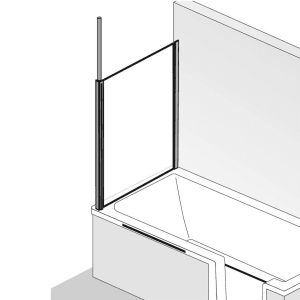 HSK Premium Softcube Seitenwand 70 cm zu Badewannenaufsatz Anschlag links