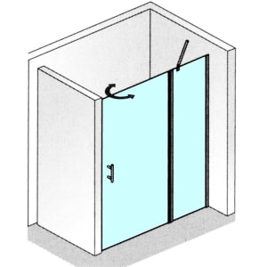 HSK Favorit Nova Drehtür an Nebenteil Anschlag rechts Sondermaß