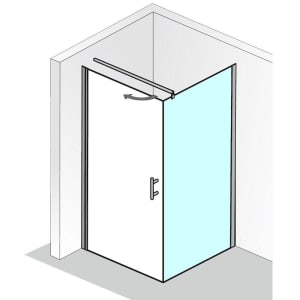 HSK Favorit Nova Seitenwand für Drehtür Sondermaß